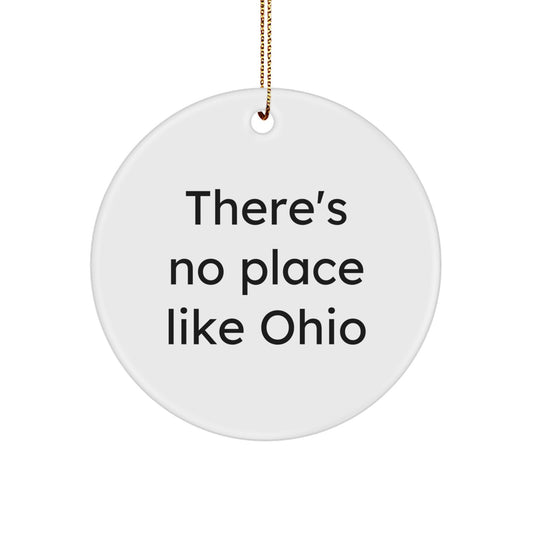 Ohio Circle Ornament Funny Quote Gifts from Men to Women Friends Family - Image 1