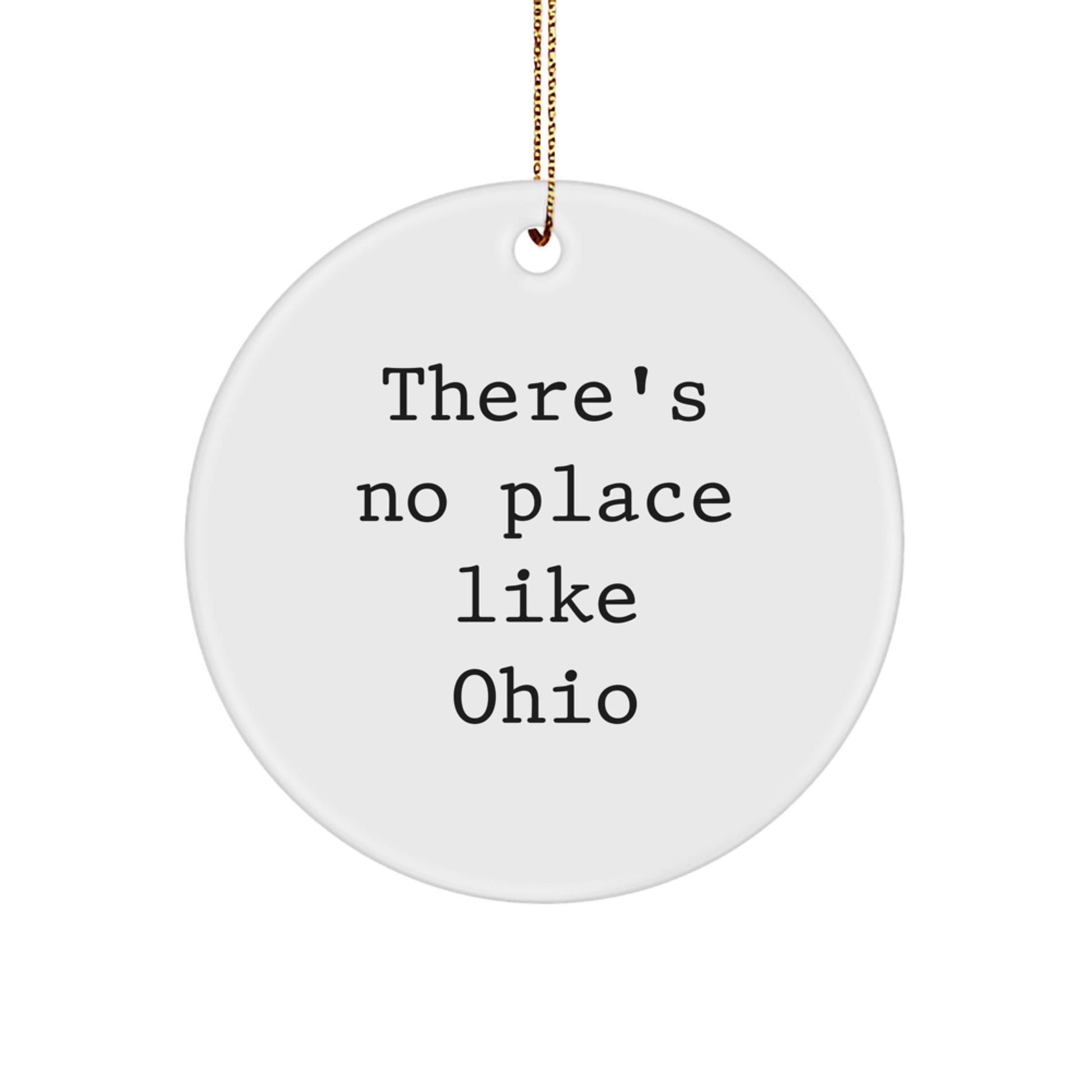 Ohio Keepsake Christmas Ornament for Him Gift There's No Place Like Ohio - Image 1