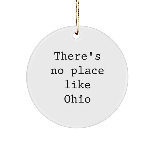 Ohio Keepsake Christmas Ornament for Him Gift There's No Place Like Ohio - Image 1