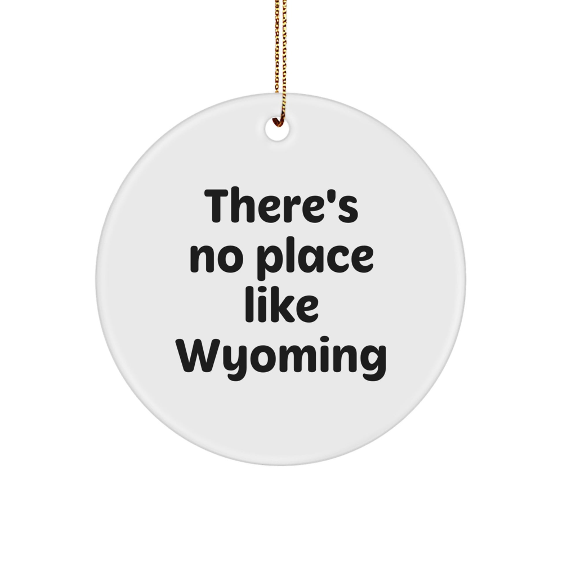 Wyoming Circle Ornaments Funny Quote Gifts for Men Women Friends Family Christmas Decoration - Image 1