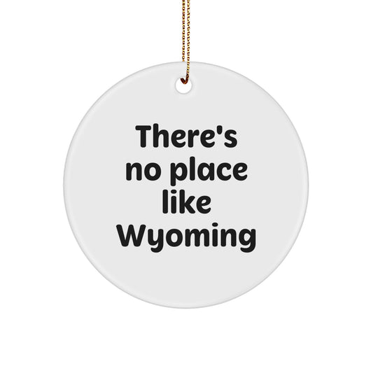 Wyoming Circle Ornaments Funny Quote Gifts for Men Women Friends Family Christmas Decoration - Image 1