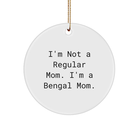 Bengal Cat Funny Christmas Circle Ornament Gifts from Mom to Bengal Cat Lovers - Image 1