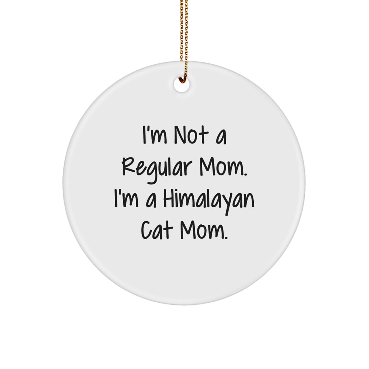Himalayan Cat Circle Ornament – Christmas Unique Gift Idea for Coworkers - Image 1