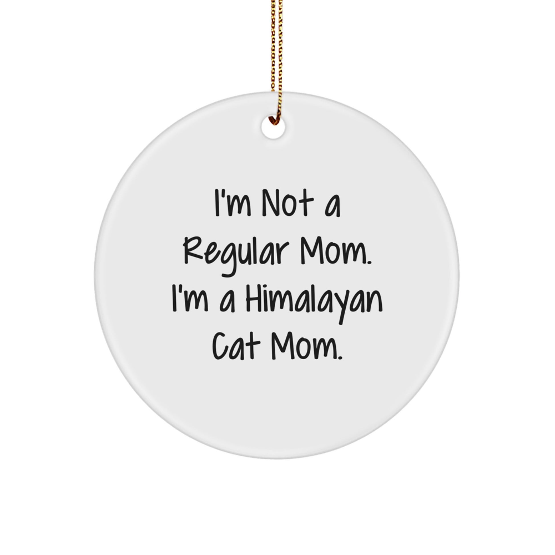 Himalayan Cat Circle Ornament – Christmas Unique Gift Idea for Coworkers - Image 1