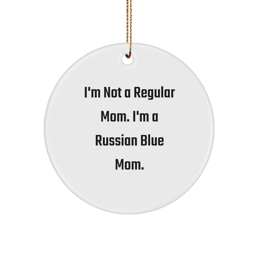 Christmas Unique Gift for Her Russian Blue Mom Ornament Present - Image 1