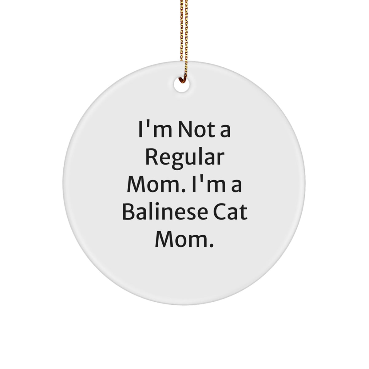 Balinese Cat Mom Keepsake Holiday Christmas Ornament for Him Gift - Image 1