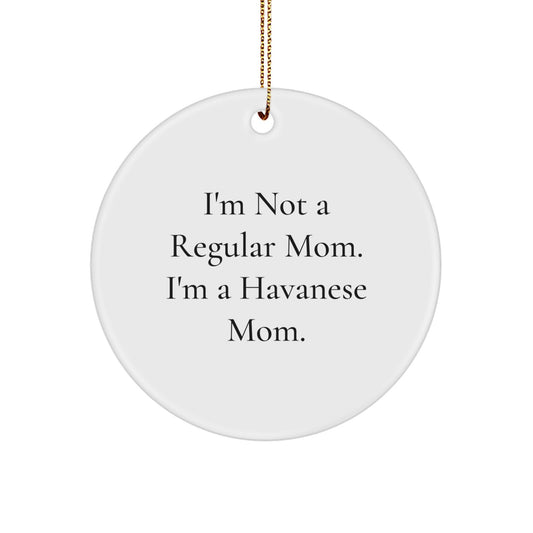 Funny Havanese Dog Gifts from Mom for Havanese Dog Lover Christmas Unique Ornament - Image 1