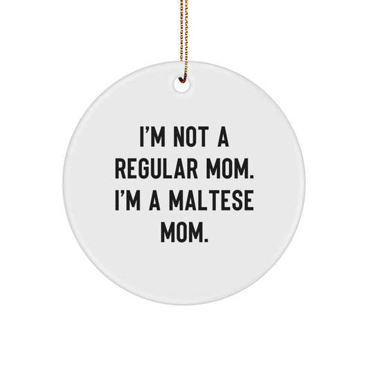 Maltese Mom Keepsake Christmas Ornament for Him Gift – Bright, Durable - Image 1