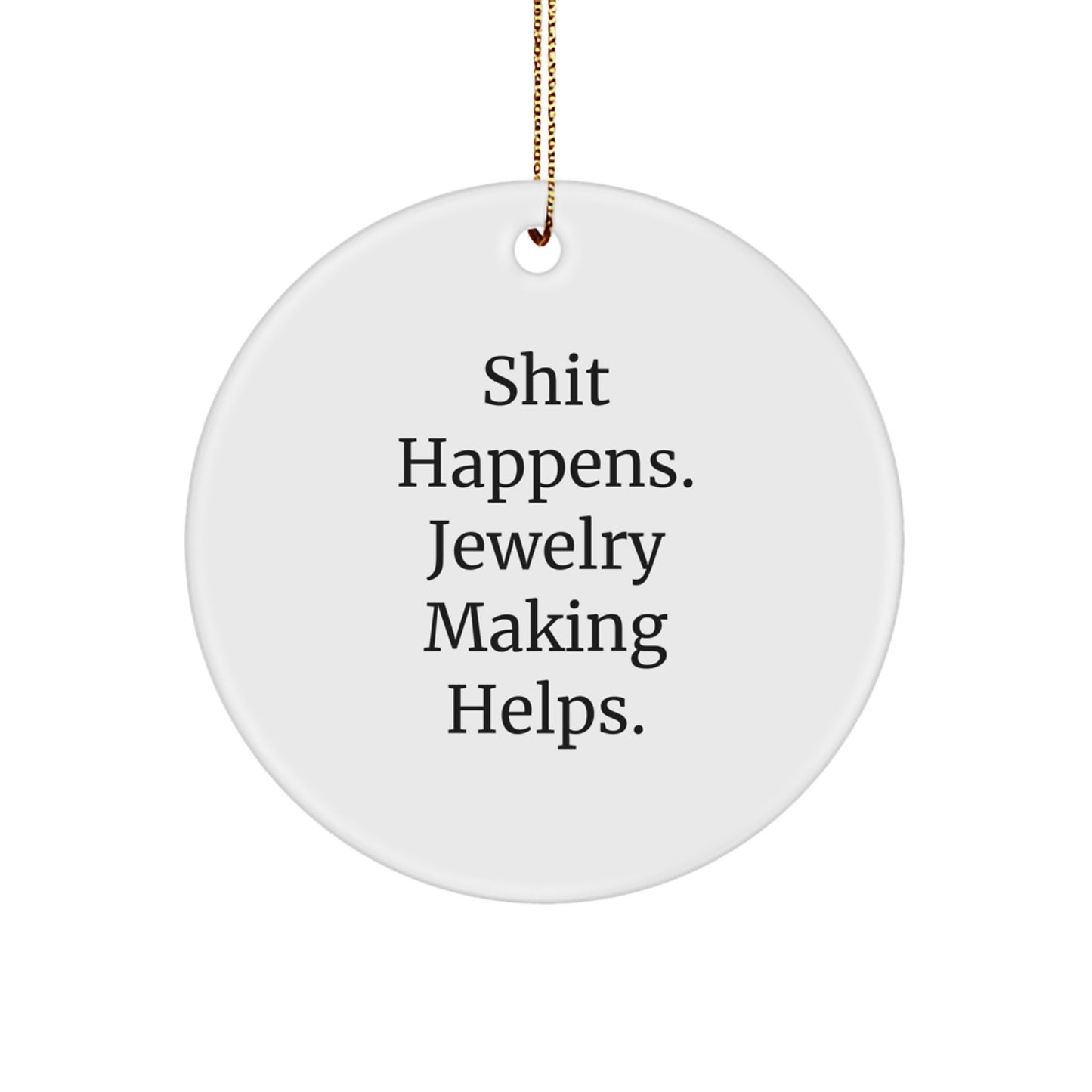 Funny Jewelry Making Circle Ornament Gifts for Women from Friends, Inspirational Christmas Unique Gifts - Image 1