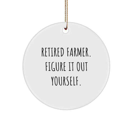 Funny Farmer Gifts, Christmas Unique Ornaments for the Retired Farmer Figuring Out Life, Gifts from Family and Friends to Farmer Men and Women - Image 1