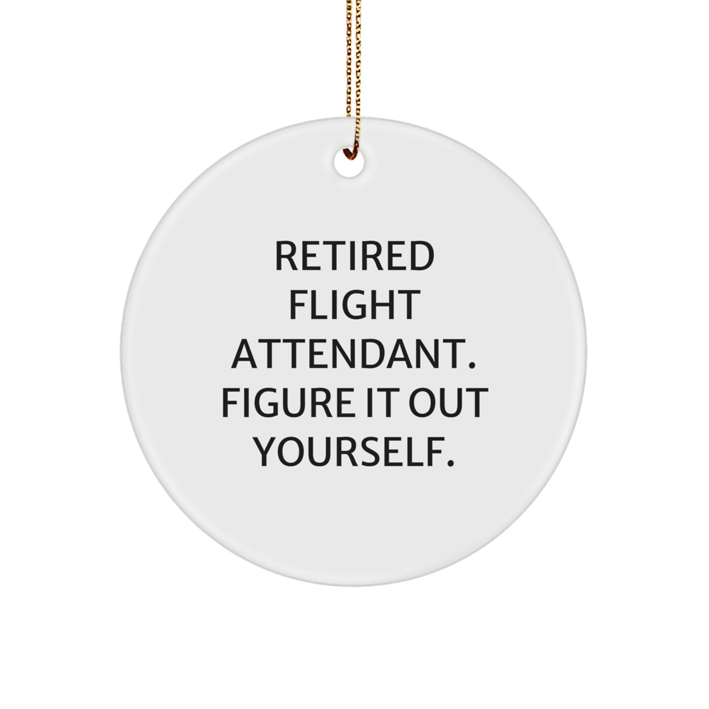 For Him Flight Attendant Keepsake White Christmas Ornament Gift - Image 1