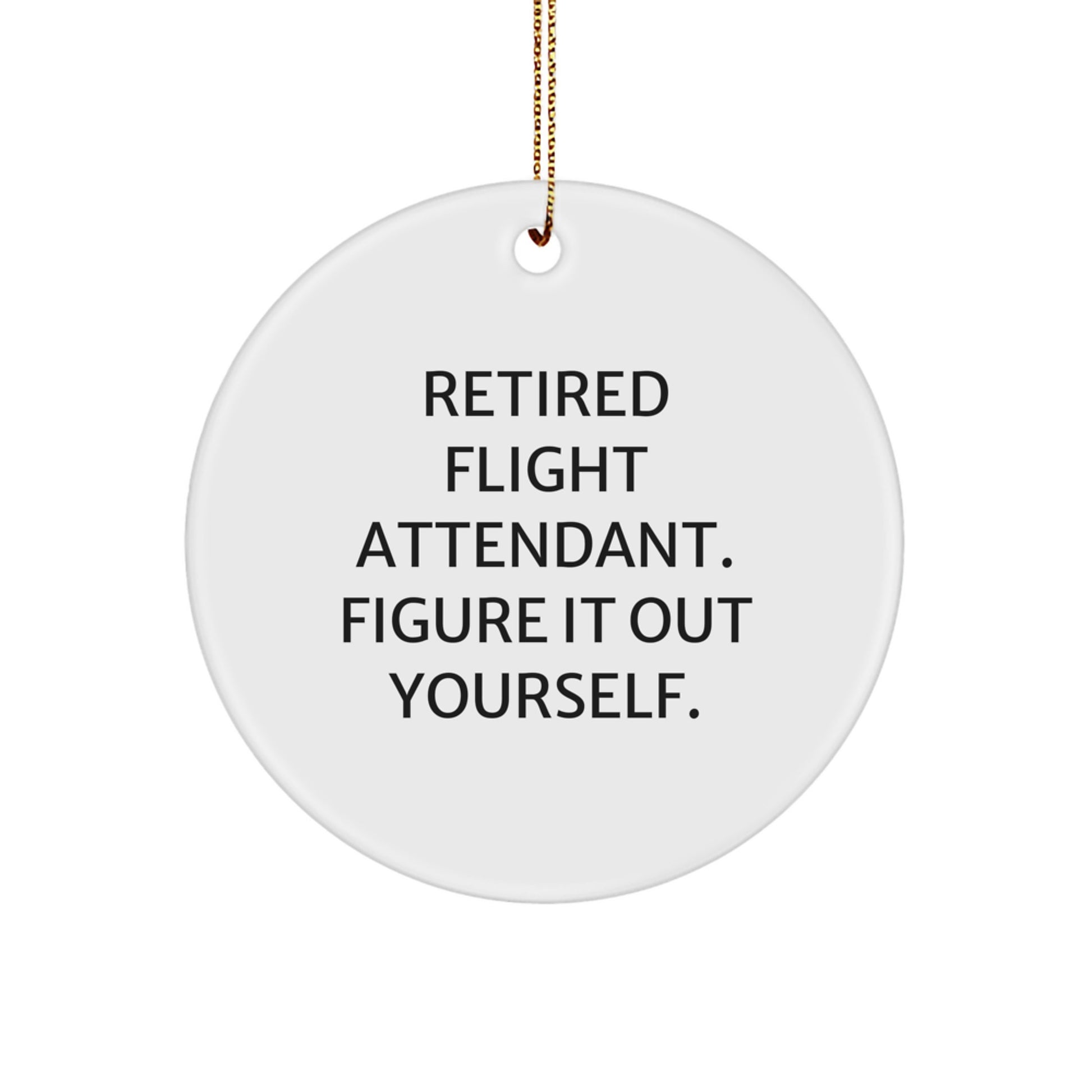 For Him Flight Attendant Keepsake White Christmas Ornament Gift - Image 1