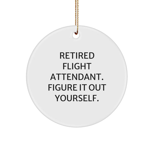 For Him Flight Attendant Keepsake White Christmas Ornament Gift - Image 1