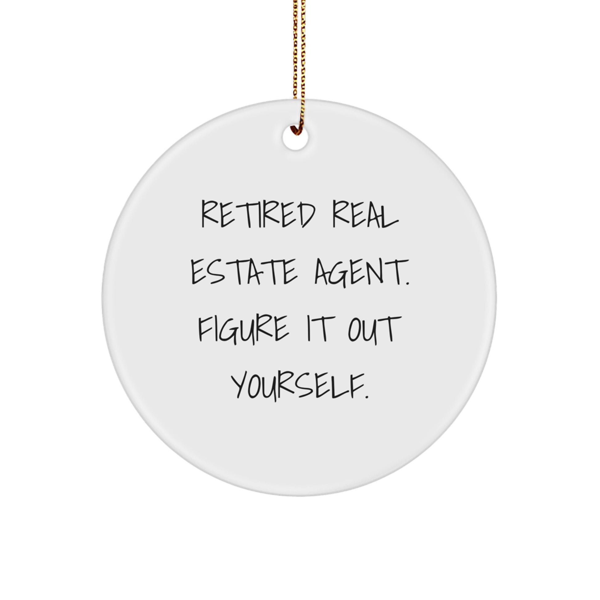 Christmas Unique Gift for Her Retired Real Estate Agent Ornament Present - Image 1