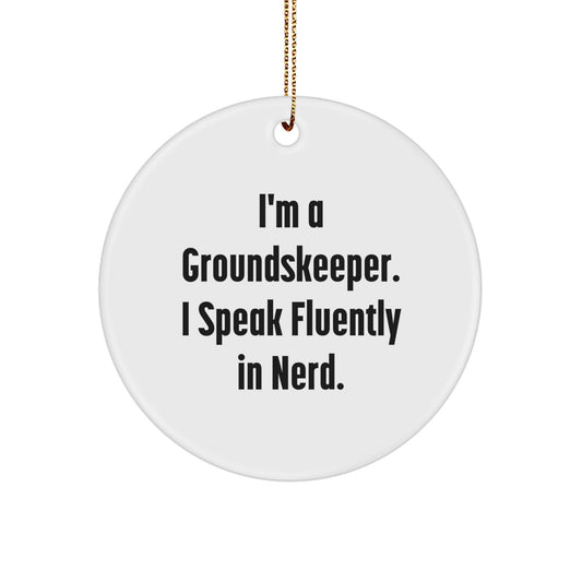 Funny groundskeeper Gifts from Friends - Christmas Unique Circle Ornaments for Men, Women, Family, and Coworkers - Image 1