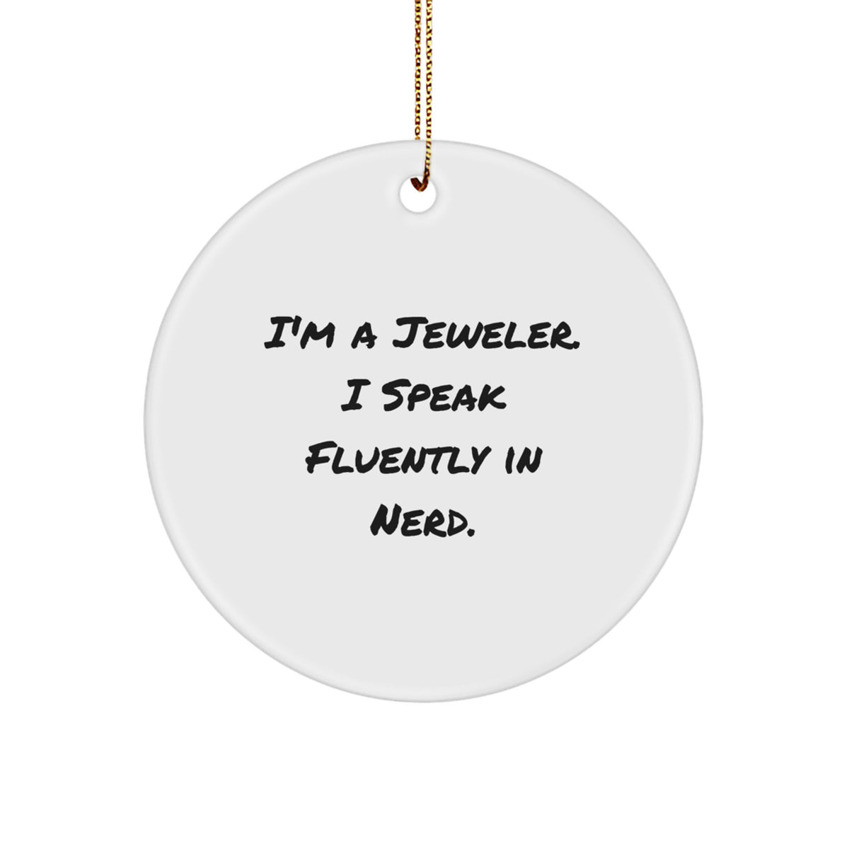 Christmas Unique Gift for Her Jeweler Circle Ornament – Present - Image 1