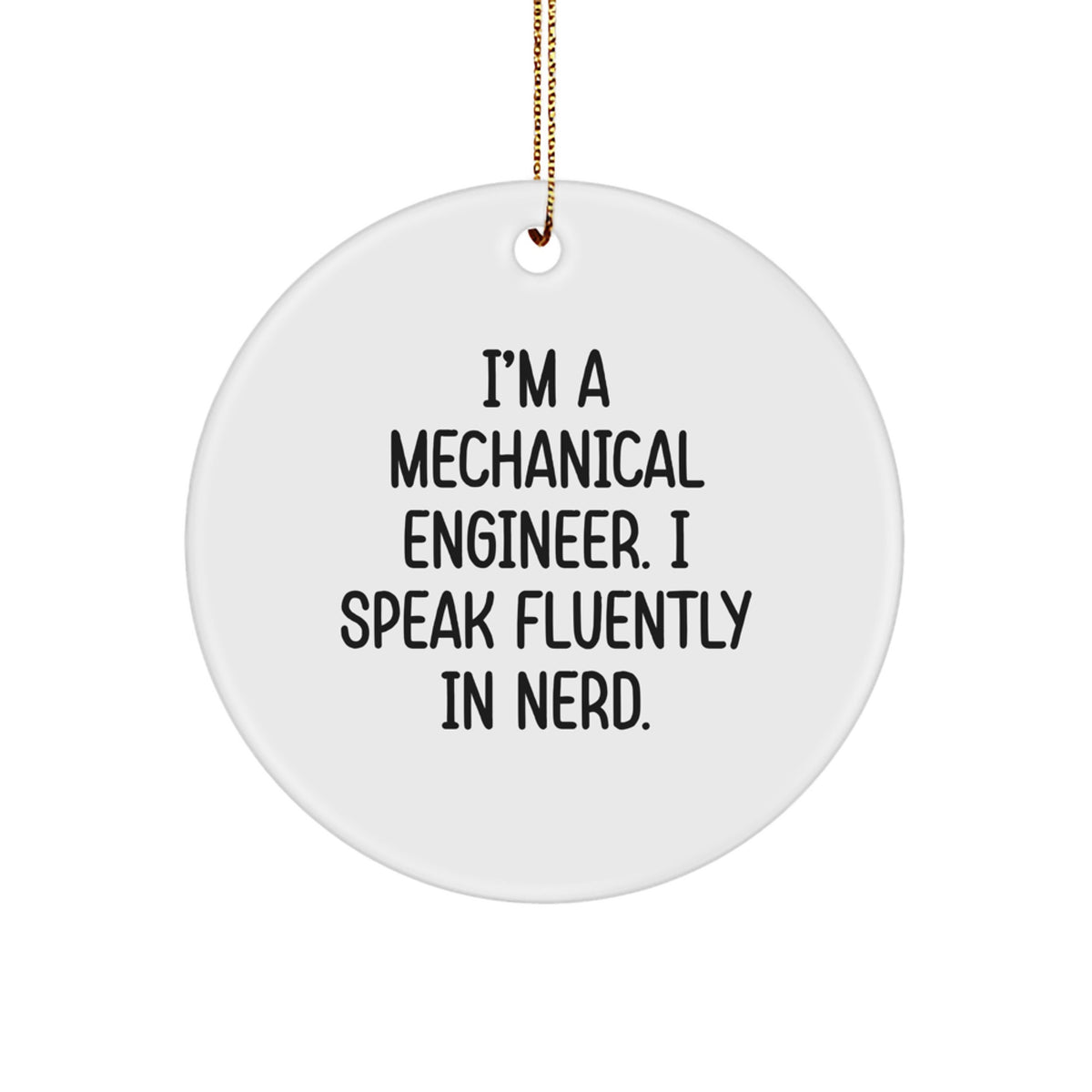 Mechanical Engineer Keepsake Christmas White Ornament for Him Gift - Image 1