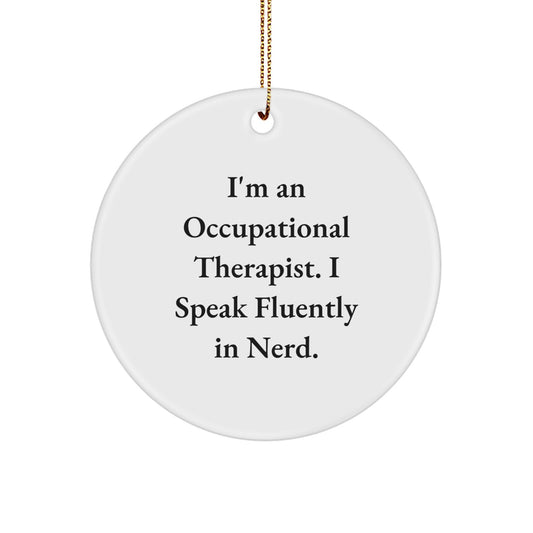 Occupational Therapist Gifts from Friends, Inspirational Circle Ornament for Christmas Unique Presents - Image 1