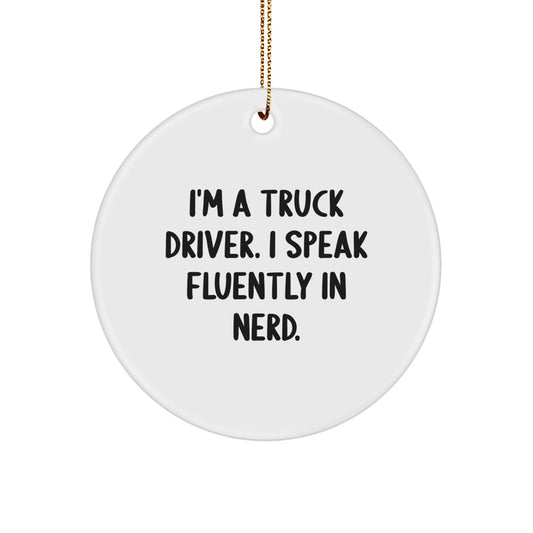 Funny Truck Driver Gifts from Friends for Men Christmas Unique Ornaments - Image 1
