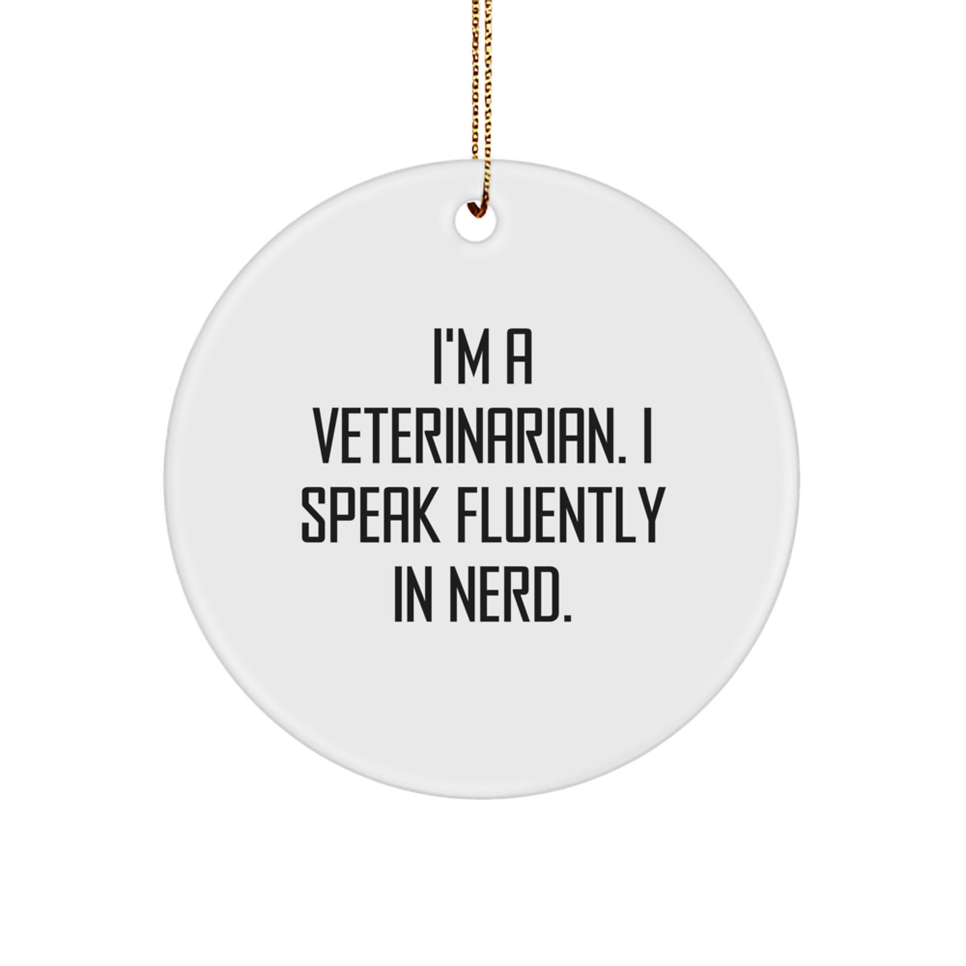 Funny Veterinarian Circle Ornament Gifts from Men to Veterinarian Friends for Christmas Unique - Image 1