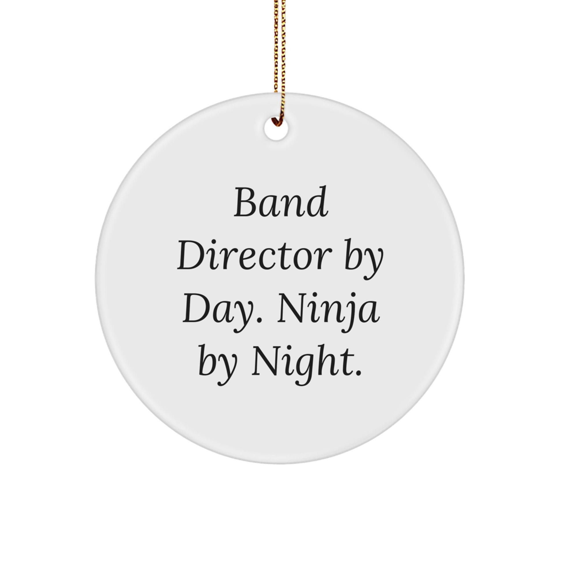 Funny Band Director Gifts from Friends - Band Director By Day. Ninja By Night. Christmas Unique Ornaments for Men Women Family - Image 1