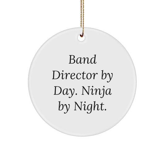 Funny Band Director Gifts from Friends - Band Director By Day. Ninja By Night. Christmas Unique Ornaments for Men Women Family - Image 1