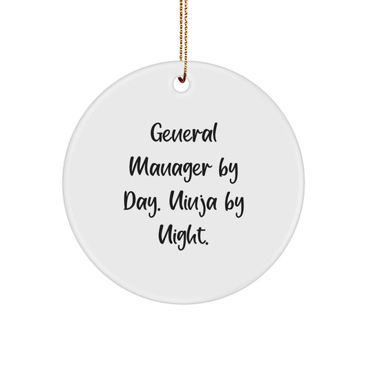General Manager Keepsake Holiday Christmas Ornament for Him Gift - Image 1