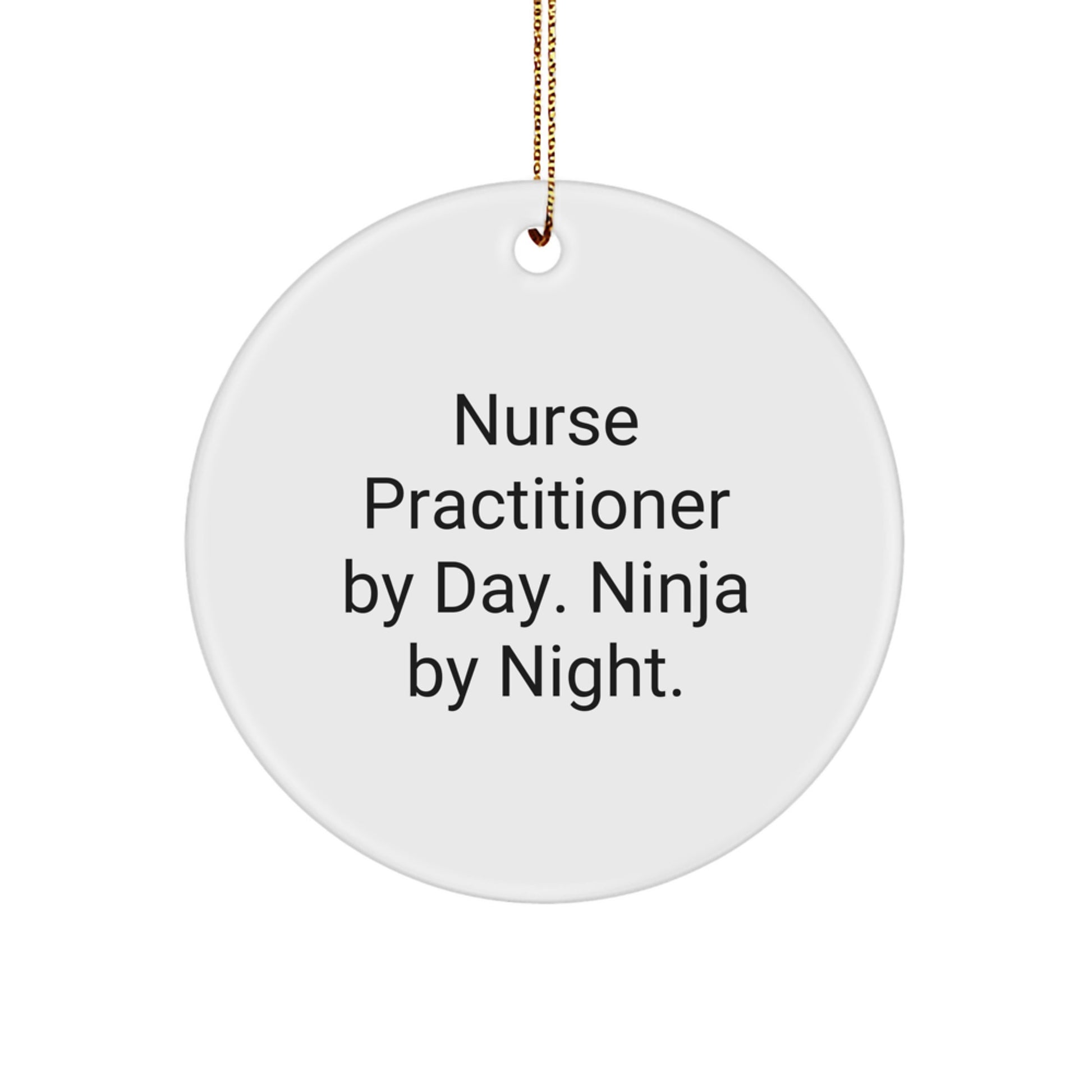 Nurse Practitioner Circle Christmas Ornament Keepsake for Him Gift Nurse - Image 1
