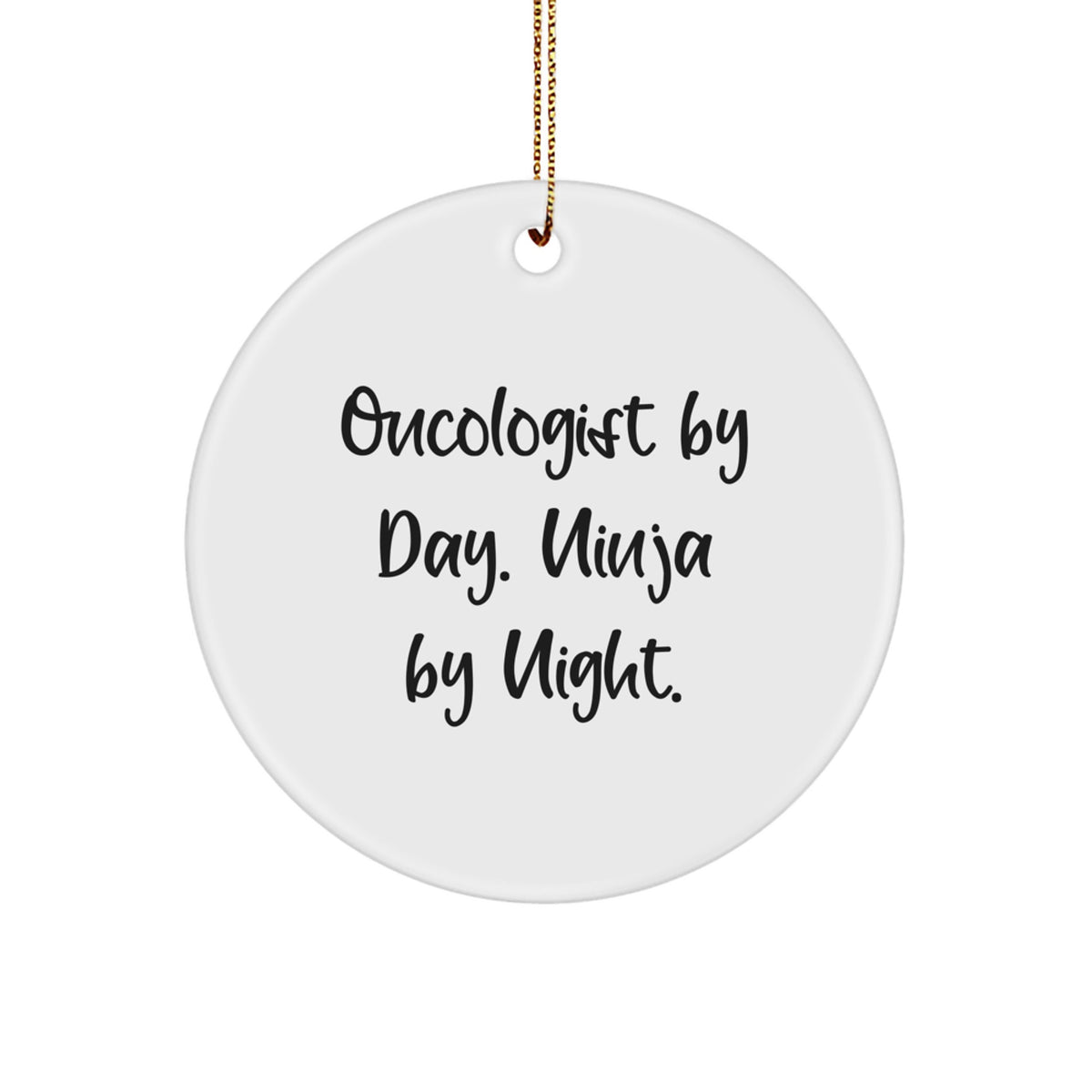 Christmas Unique Gift Ornament for Her Oncologist Day, Ninja Night Present - Image 1