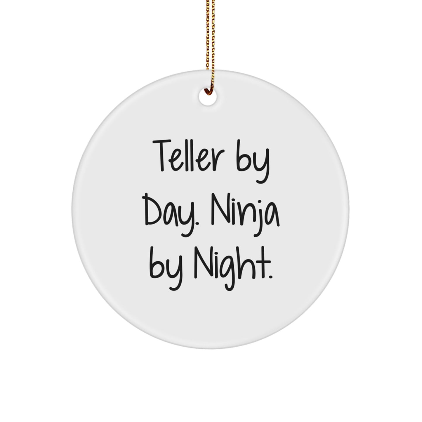 Teller Gifts by Day, Ninja Circle Ornaments by Night, Funny Christmas Unique Gifts from Friends for Tellers - Image 1