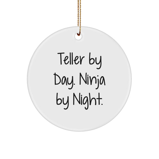 Teller Gifts by Day, Ninja Circle Ornaments by Night, Funny Christmas Unique Gifts from Friends for Tellers - Image 1