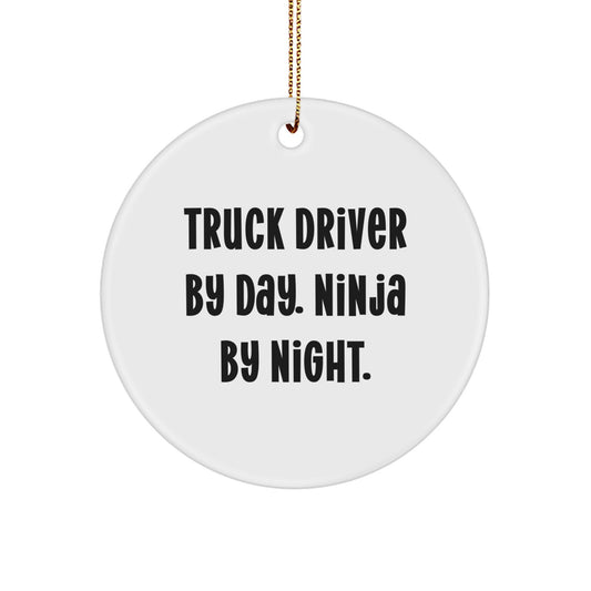 Truck Driver Gifts for Men, Truck Driver By Day. Ninja By Night. Christmas Unique Gifts, Gifts from Family - Image 1