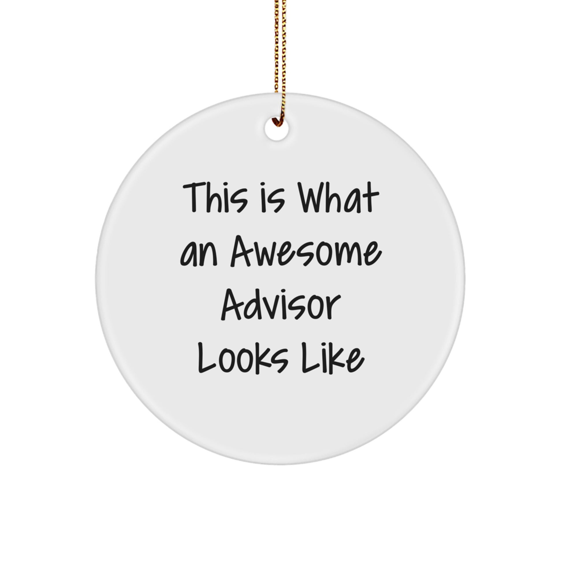 Funny Advisor Gifts from Men for Christmas Unique Circle Ornament, This Is What An Awesome Advisor Looks Like - Image 1