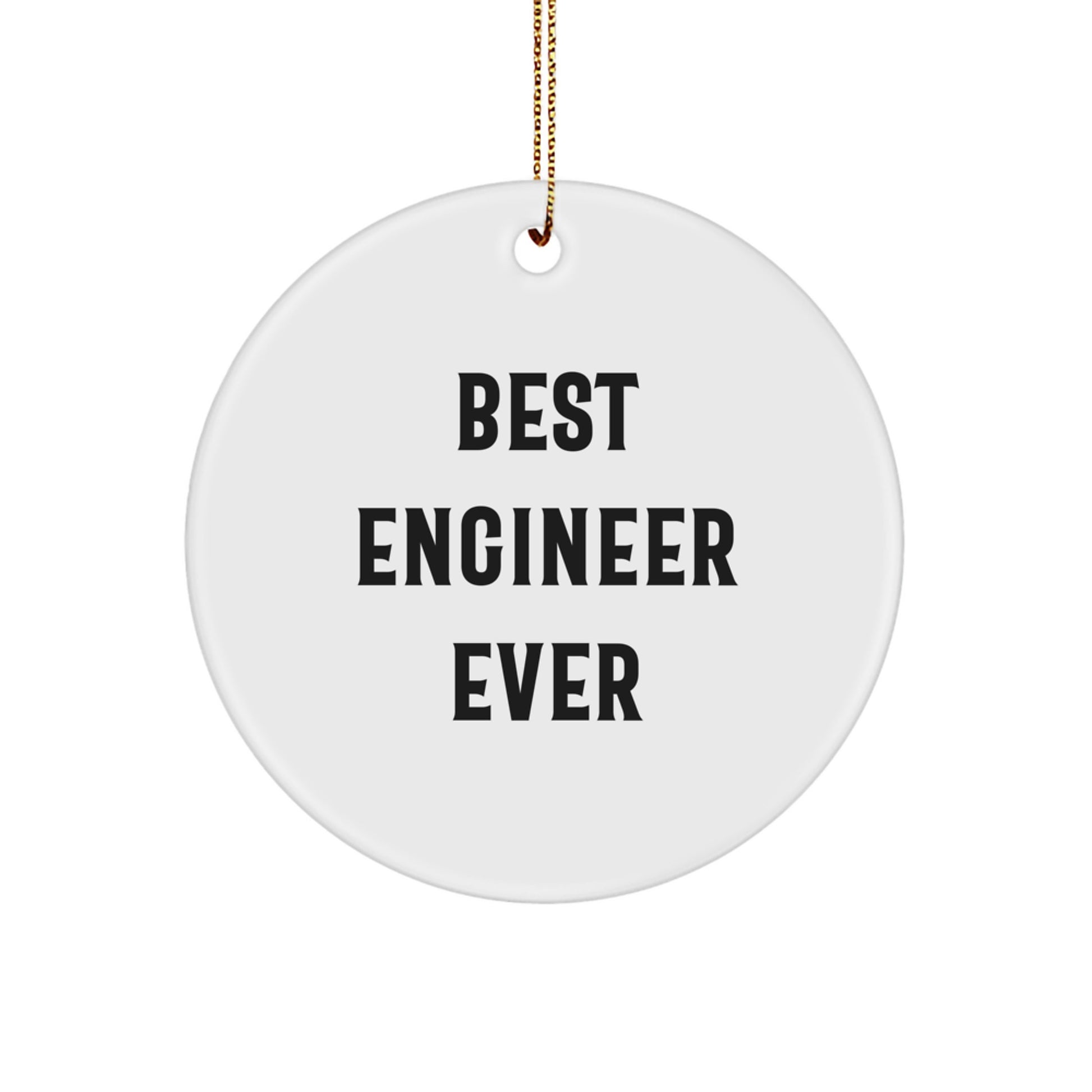 Christmas Gift Ornament for Her Present Best Engineer Ever - Image 1
