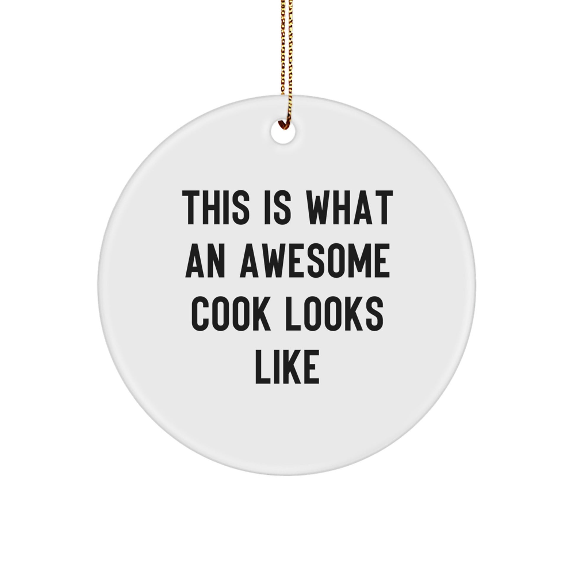 Cook Christmas Ornament for Coworkers Gift – Awesome Cook - Image 1