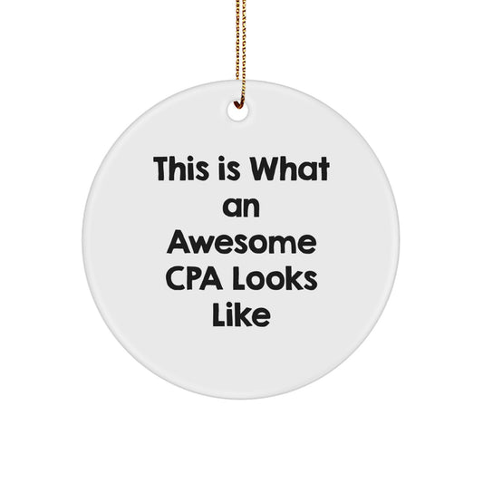 Family Treasure Cpa Circle Ornament Christmas Gift for Family - Image 1