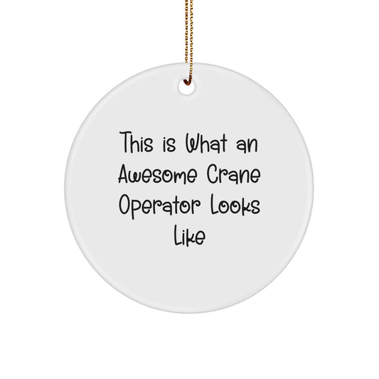 Crane Operator Christmas Ornament Idea for Coworkers Gift - Image 1