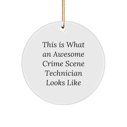 Awesome Crime Scene Technician Christmas Ornament for Roommates Gift - Image 1