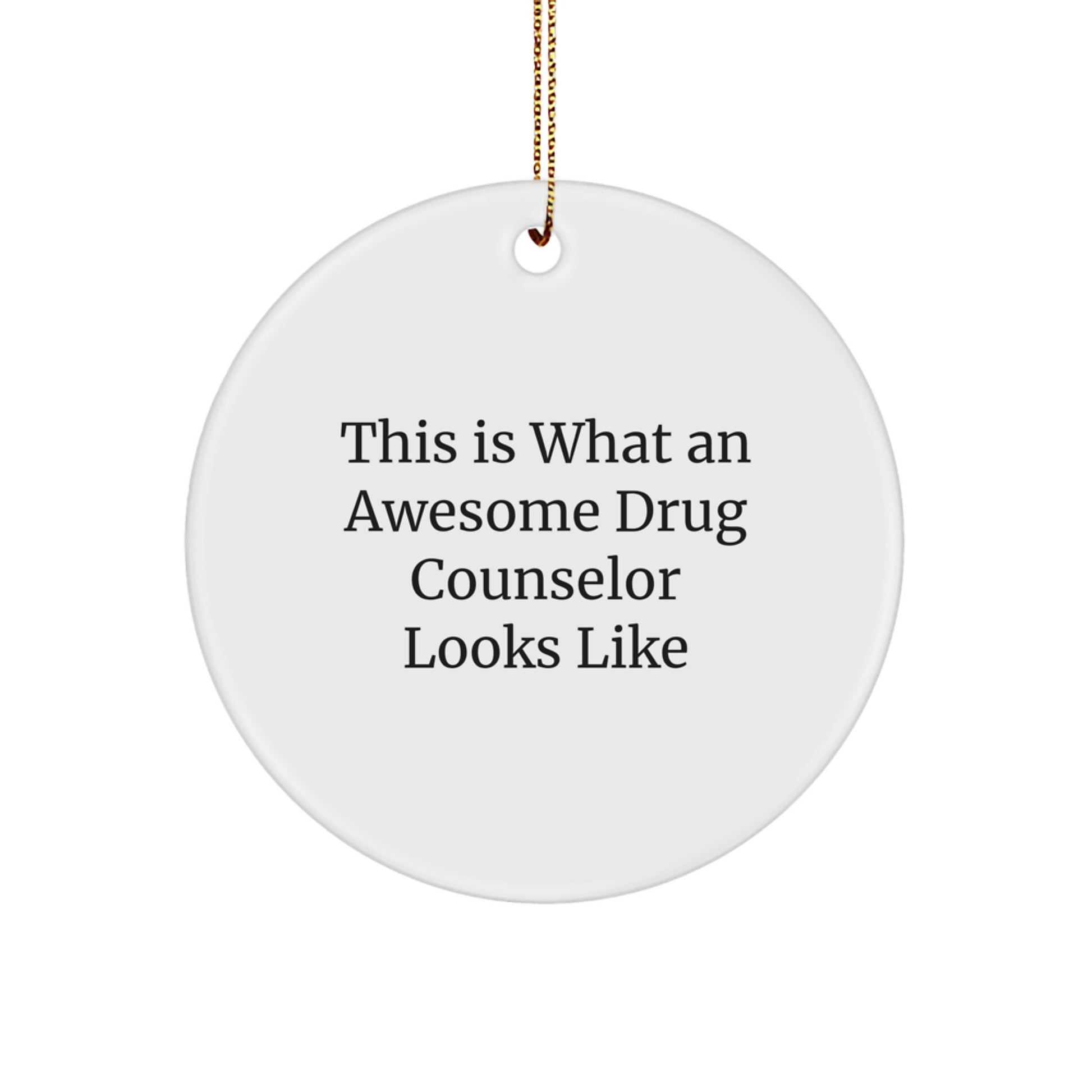 Playful Drug Counselor Christmas Ornament for Roommates Memento Gift - Image 1