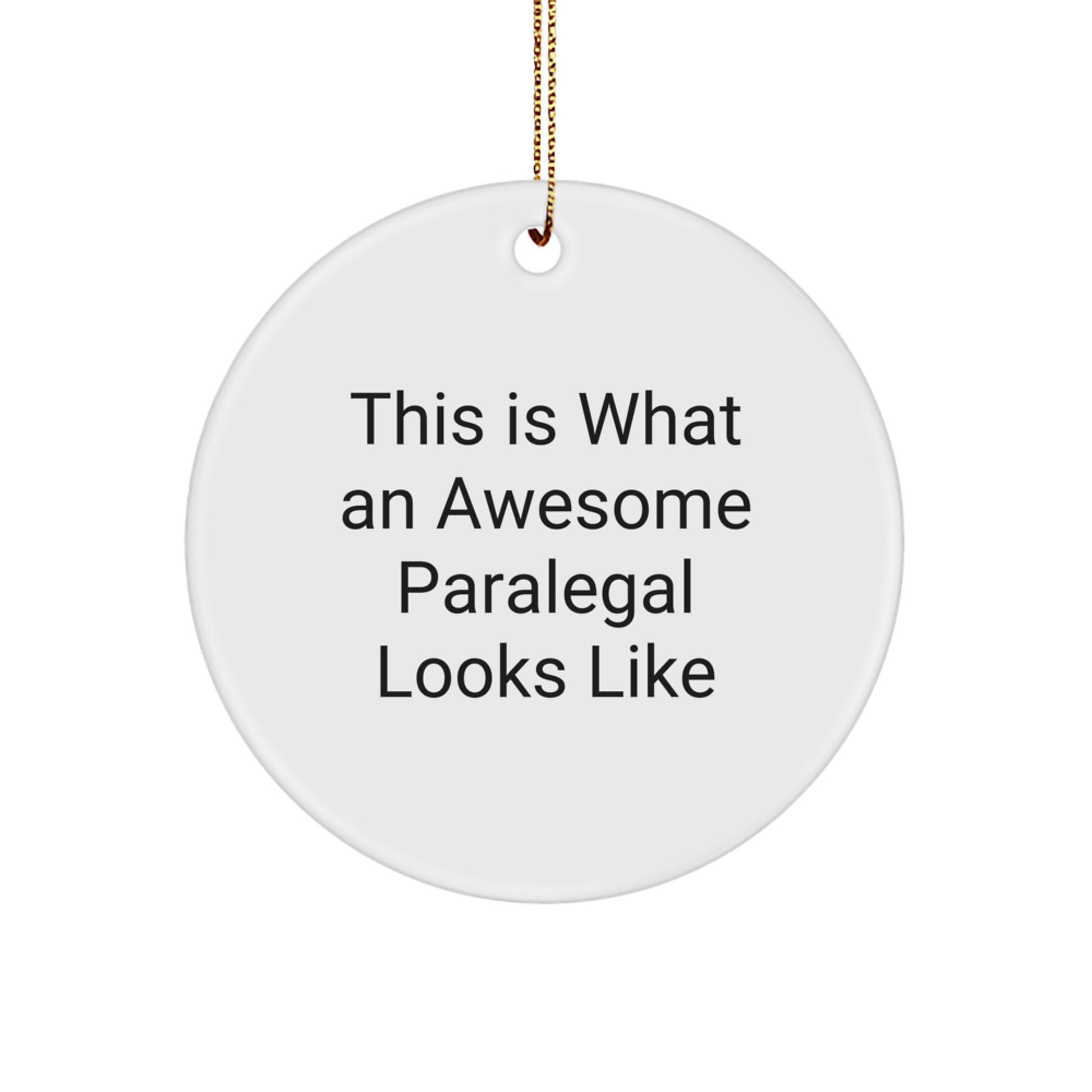 Paralegal Circle Ornament Keepsake for Him Holiday Christmas Gift - Image 1