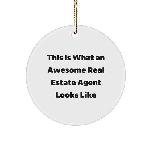 Funny Real Estate Agent Gifts from Friends, This 'Is What An Awesome Real Estate Agent Looks Like' Christmas Unique Gifts for Real Estate Agents - Image 1