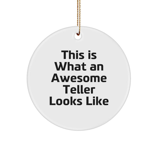 Funny Teller Gifts from Friends for Christmas - Circle Ornament, White, 2.75\ - Image 1