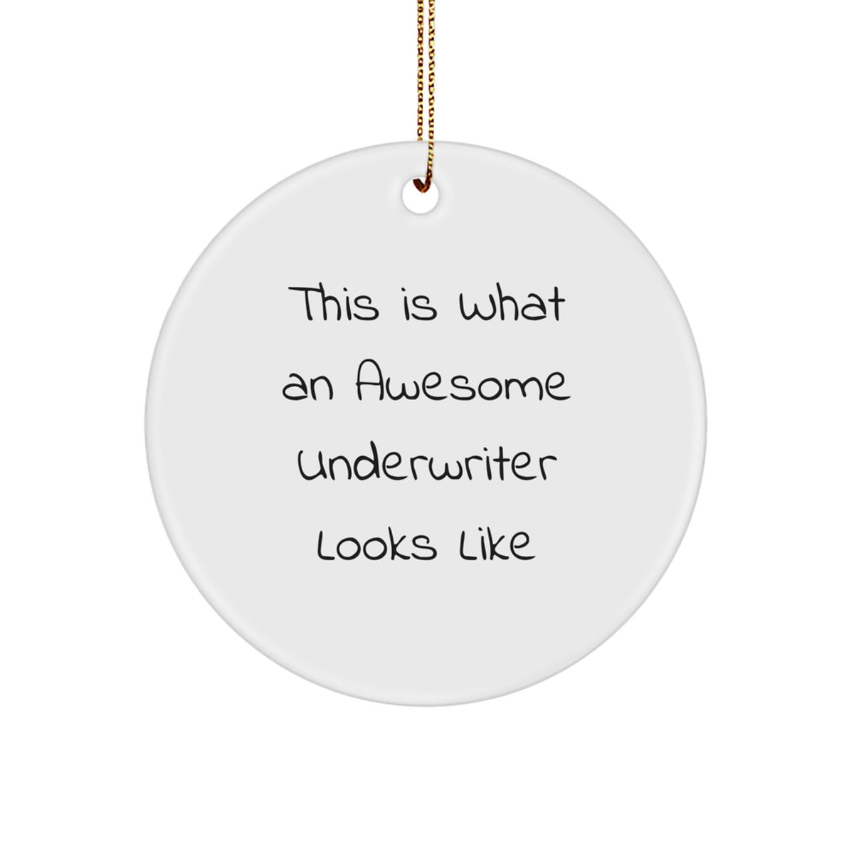Underwriter Keepsake Christmas Ornament for Him Gift - Image 1