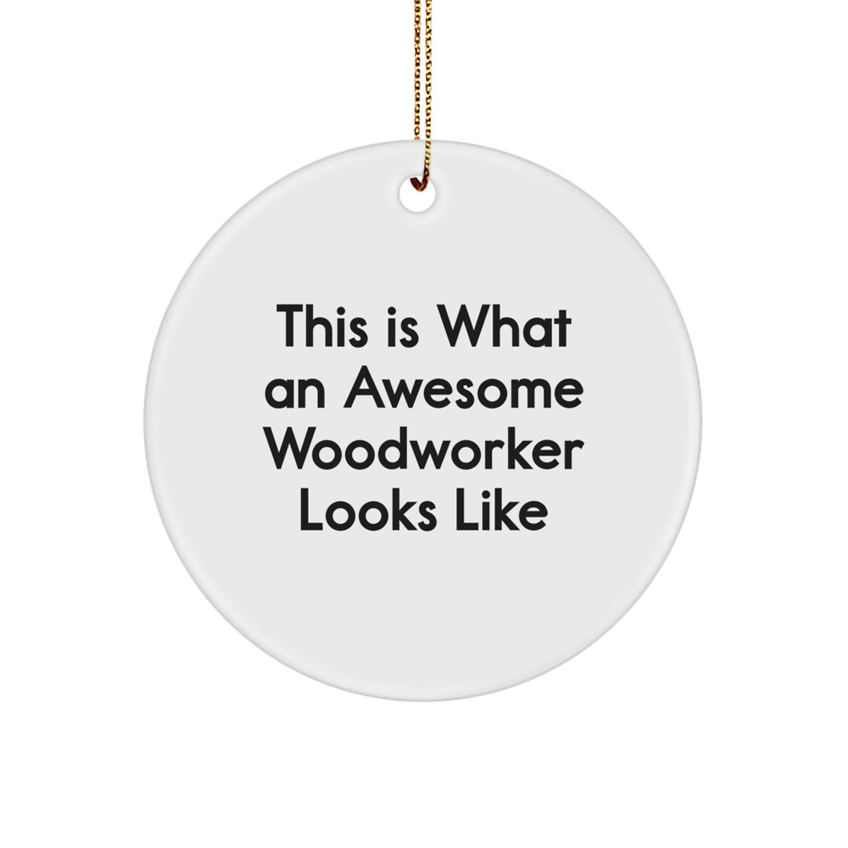 Christmas Gift for Roommates Collectible Woodworker Circle Ornament - Image 1