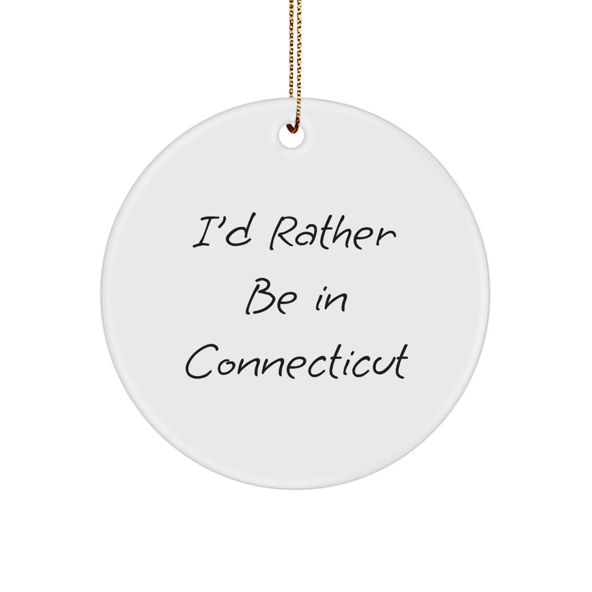 Connecticut Keepsake Bright Holiday Christmas Ornament for Him Gift - Image 1