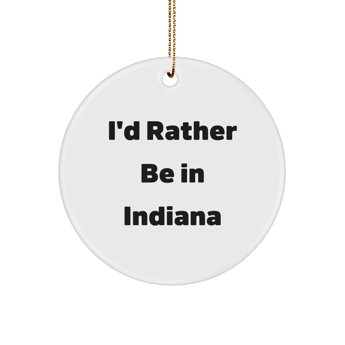 Indiana Keepsake Christmas Ornament for Him Gift Memorable Holiday - Image 1