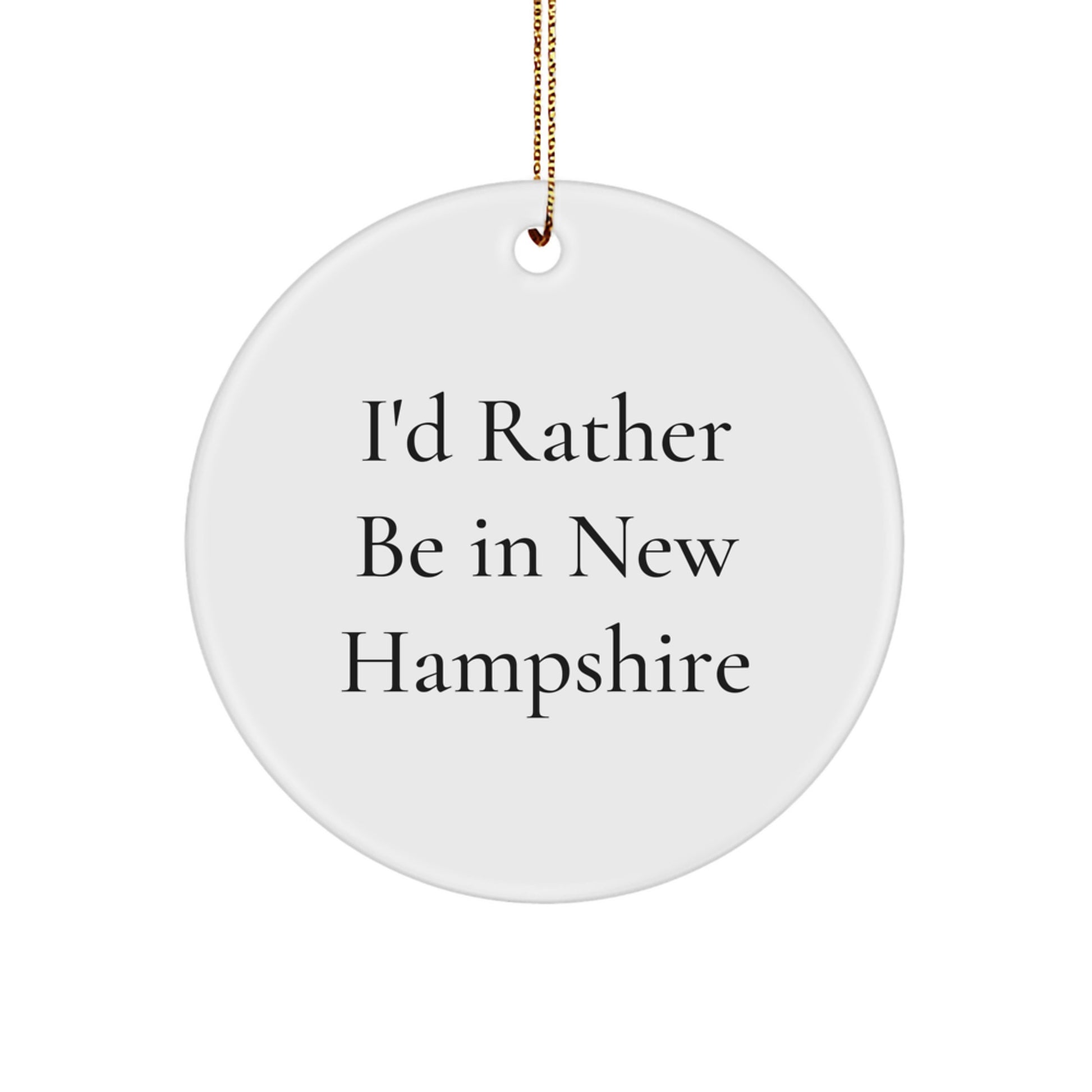 Funny New Hampshire Circle Ornament Gifts from Friends for Christmas - Image 1