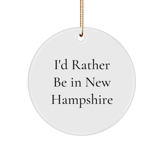 Funny New Hampshire Circle Ornament Gifts from Friends for Christmas - Image 1