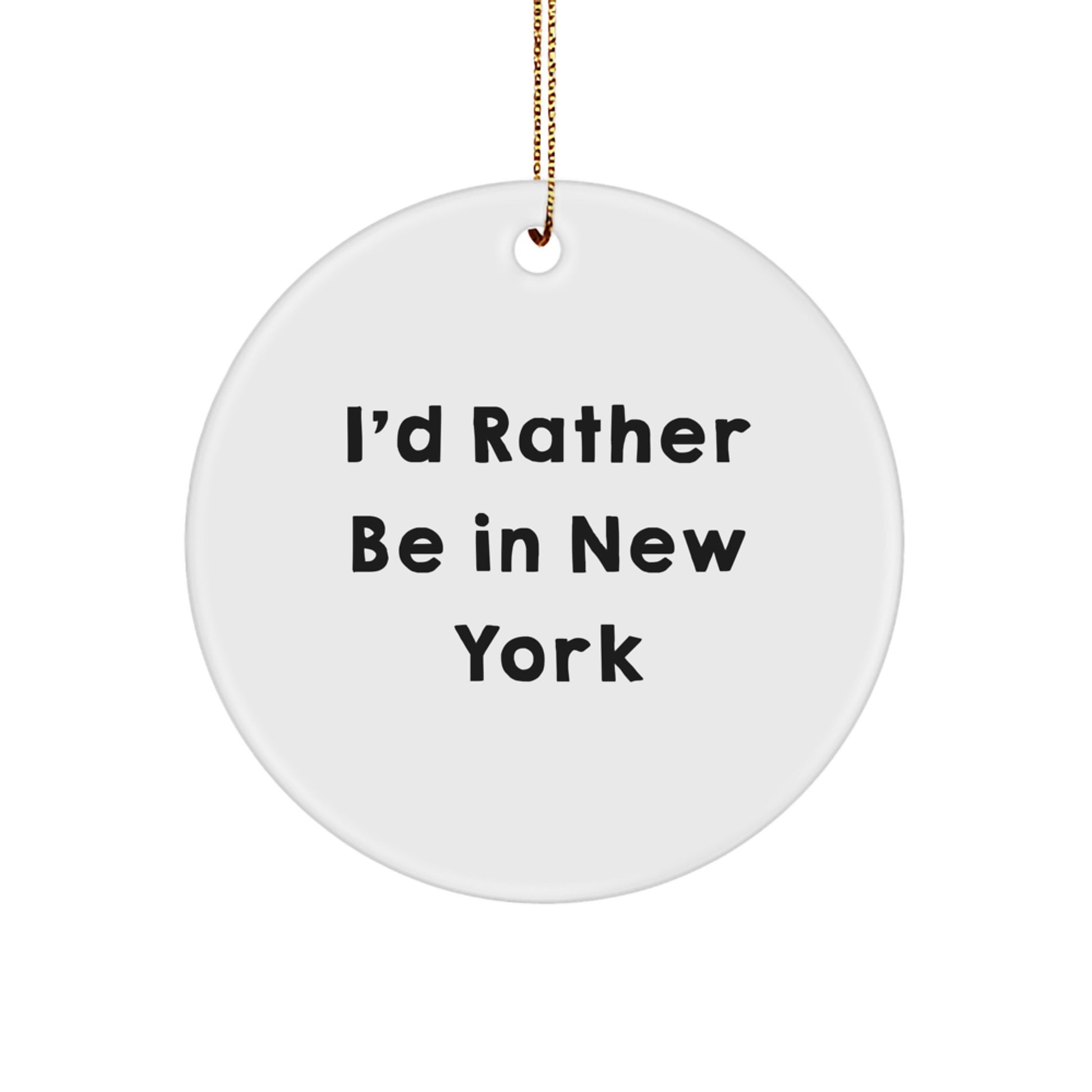 Christmas Gift for Her New York Circle Ornament Present Vibrant Keepsake - Image 1