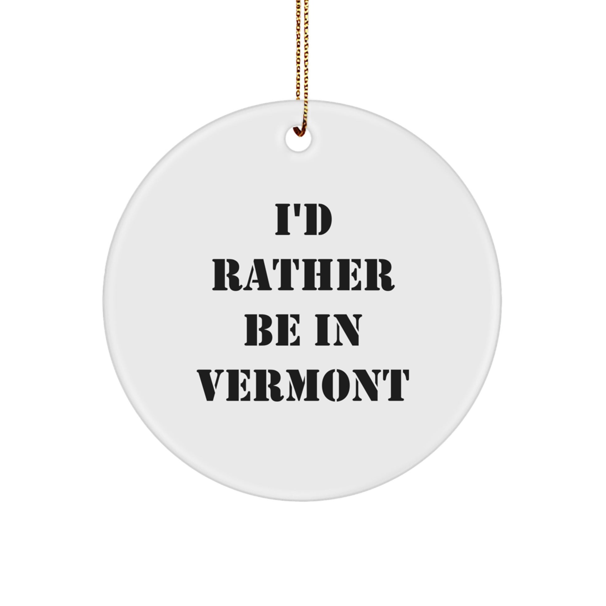 Vermont Keepsake Christmas Ornament for Him Gift - Image 1